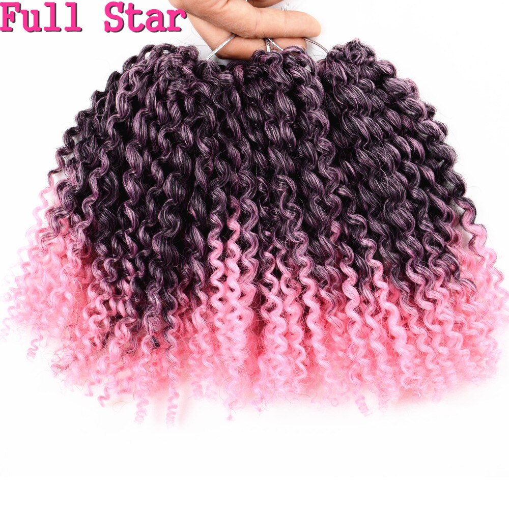 8 3 / 90g Crochet Marlybob ռ Ӹ 극̵ Ombre Pink hair  Tmeperature  Crochet hair Ȯ